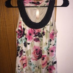 Floral Beaded Maurices Tank Top